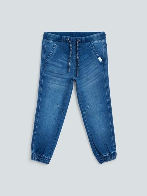 hop kids by westside blue jogger-style jeans