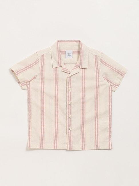 hop kids by westside dusty pink textured shirt