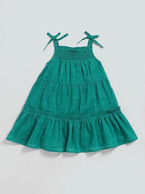 hop kids by westside green lucy tiered dress