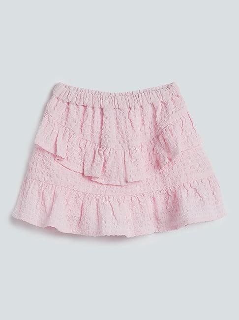 hop kids by westside light pink tiered skirt