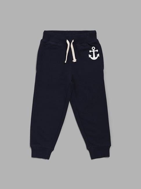 hop kids by westside navy anchor printed joggers