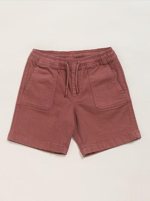 hop kids by westside plain brown shorts