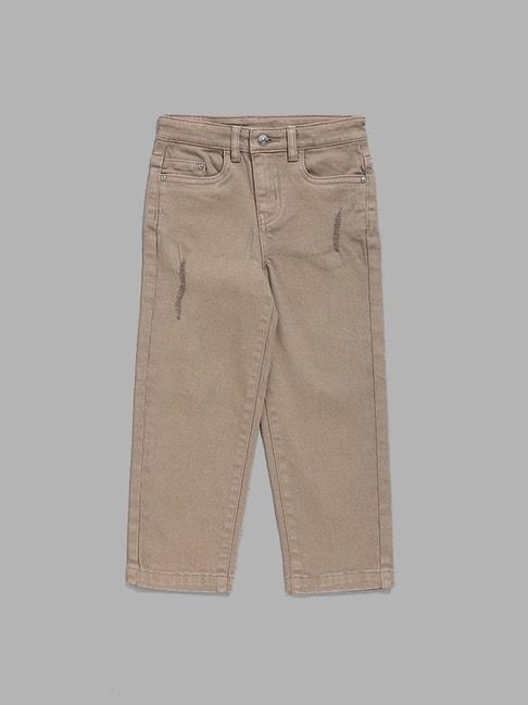 hop-kids-by-westside-solid-beige-denim-jeans