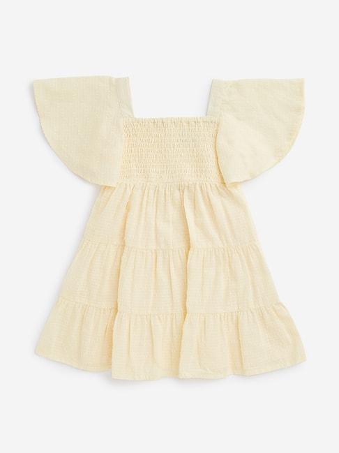 hop kids by westside yellow tiered dress