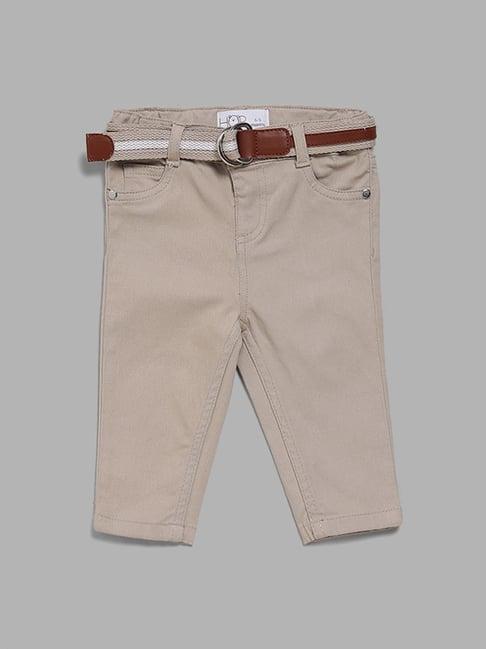 hop baby by westside beige jeans with belt