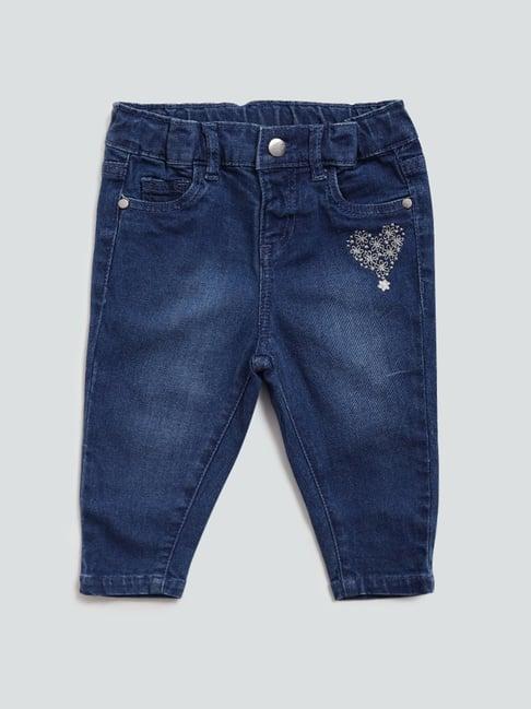 hop baby by westside blue embroidered jeans