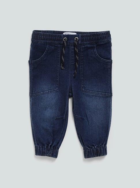 hop baby by westside blue mid wash denim nate joggers