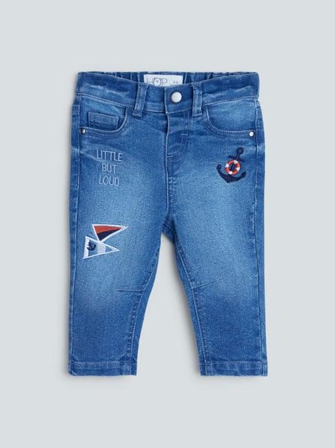 hop baby by westside blue nautical-theme jeans