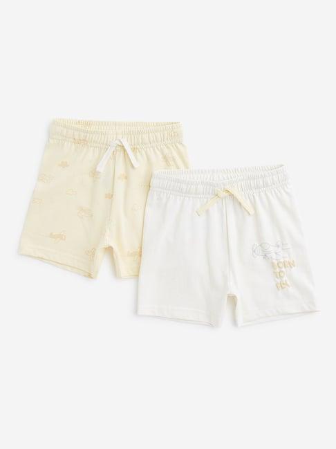 hop baby by westside multicolor printed shorts - pack of 2