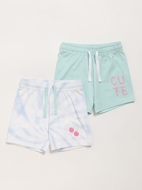 hop baby by westside multicolor shorts - pack of 2