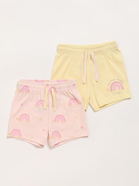 hop baby by westside multicolor shorts - pack of 2