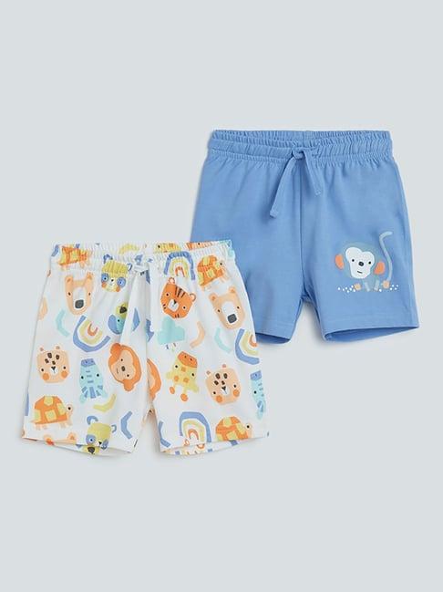 hop baby by westside multicolour printed shorts set of two