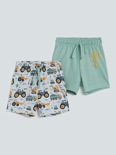 hop baby by westside sage printed shorts set of two
