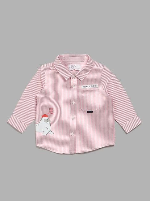 hop baby by westside striped pink shirt