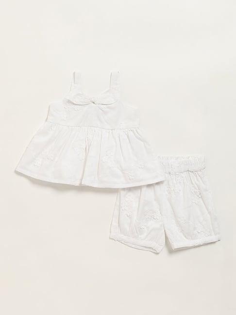 hop baby by westside white top with shorts