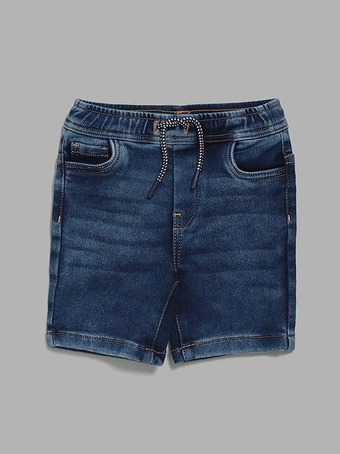 hop kids by westside blue denim shorts