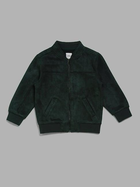 hop kids by westside green suede jacket