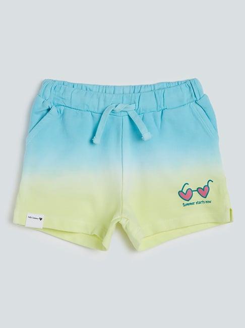 hop kids by westside multicolour ombre printed shorts