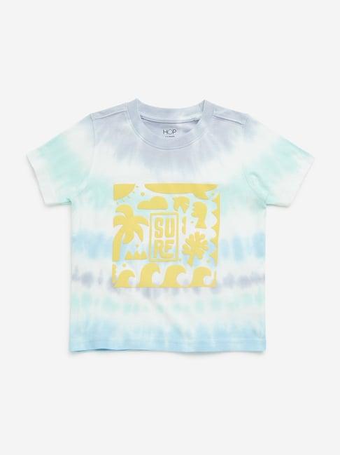 hop kids by westside multicolour tie-dye design cotton t-shirt