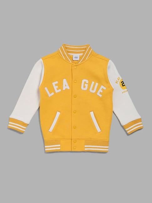 hop kids by westside mustard colorblock jacket