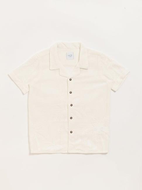 hop kids by westside off-white knitted resort shirt