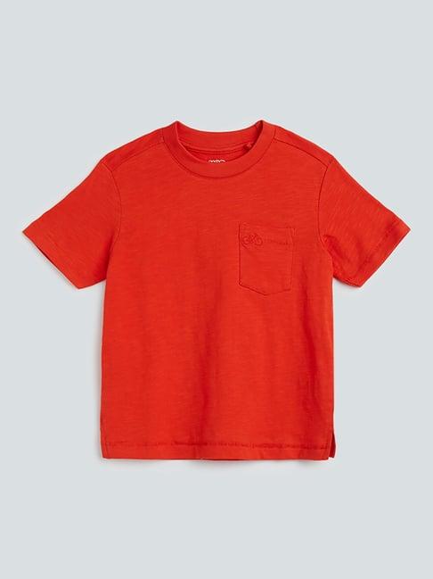 hop kids by westside orange melange t-shirt