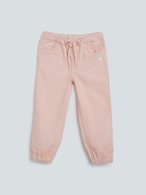 hop kids by westside peach jogger-style jeans