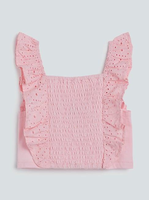 hop kids by westside pink schiffi pattern top