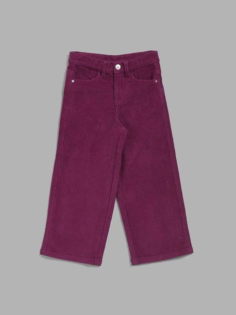 hop kids by westside purple corduroy trousers