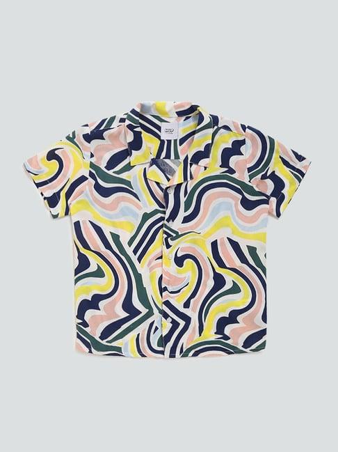 hop kids by westside stormy printed multicolored shirt