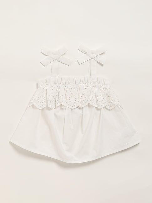 hop kids by westside white eyelet top