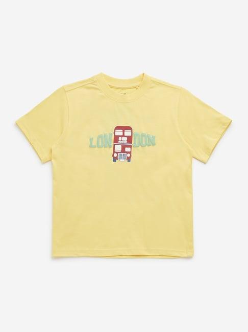 hop kids by westside yellow london inspired cotton t-shirt