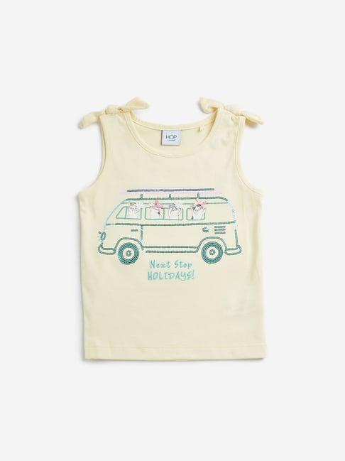 hop kids by westside yellow sequinned t-shirt
