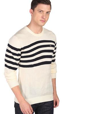 horizontal stripe acrylic sweater