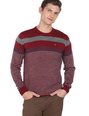 horizontal stripe acrylic sweater