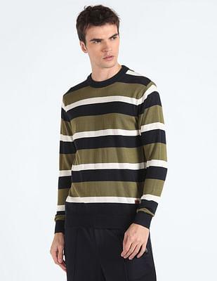horizontal stripe cotton sweater