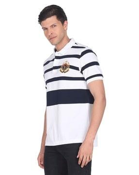 horizontal striped polo t-shirt