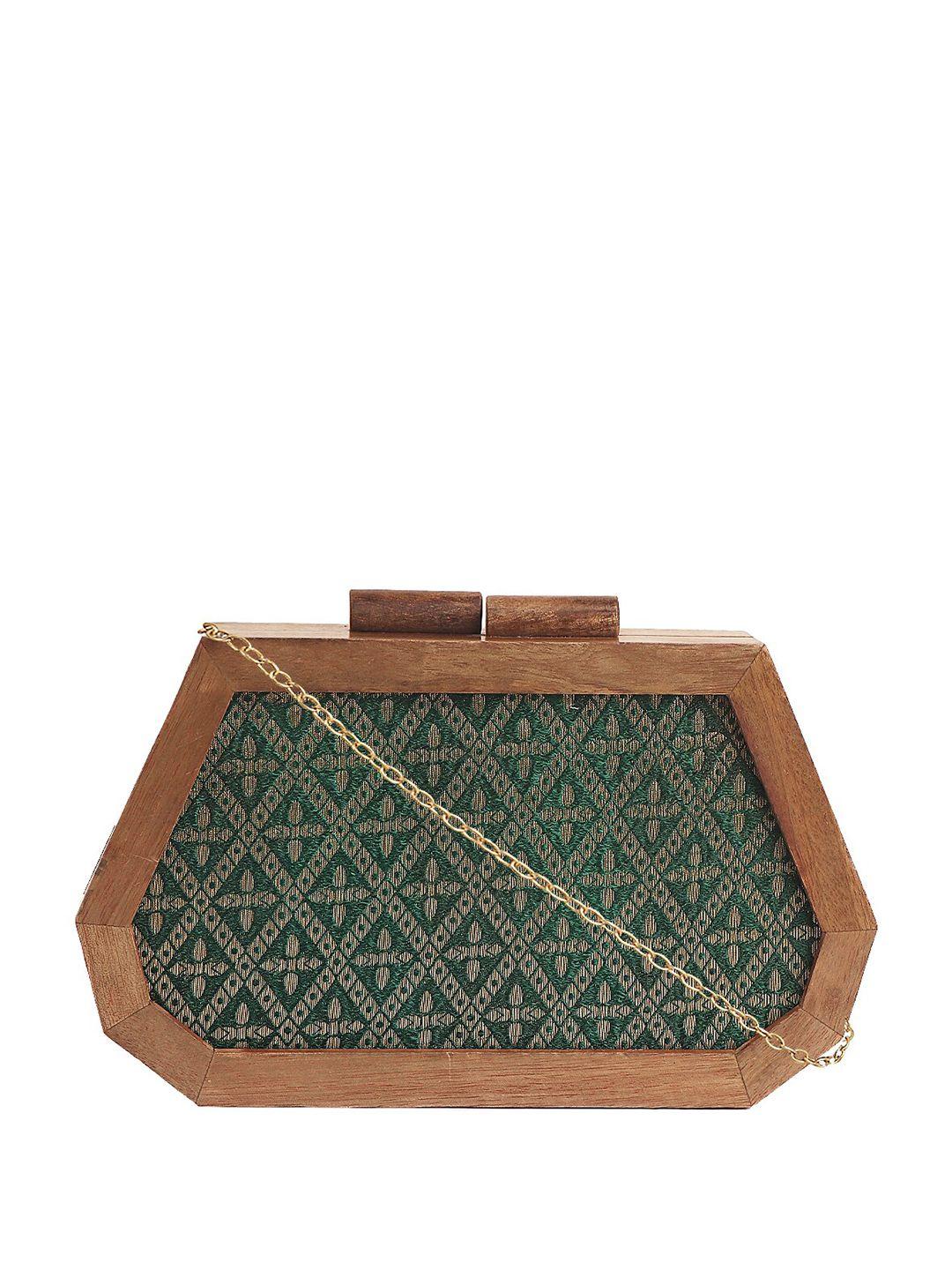 horra embroidered box clutch