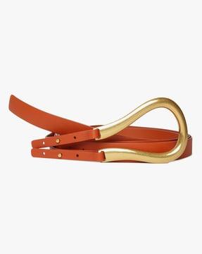 horsebit double-strap belt