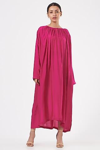 hot pink bemberg dress