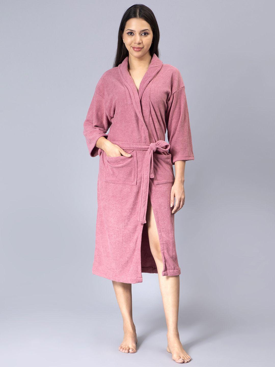 hotgown women cotton bath robe with belt