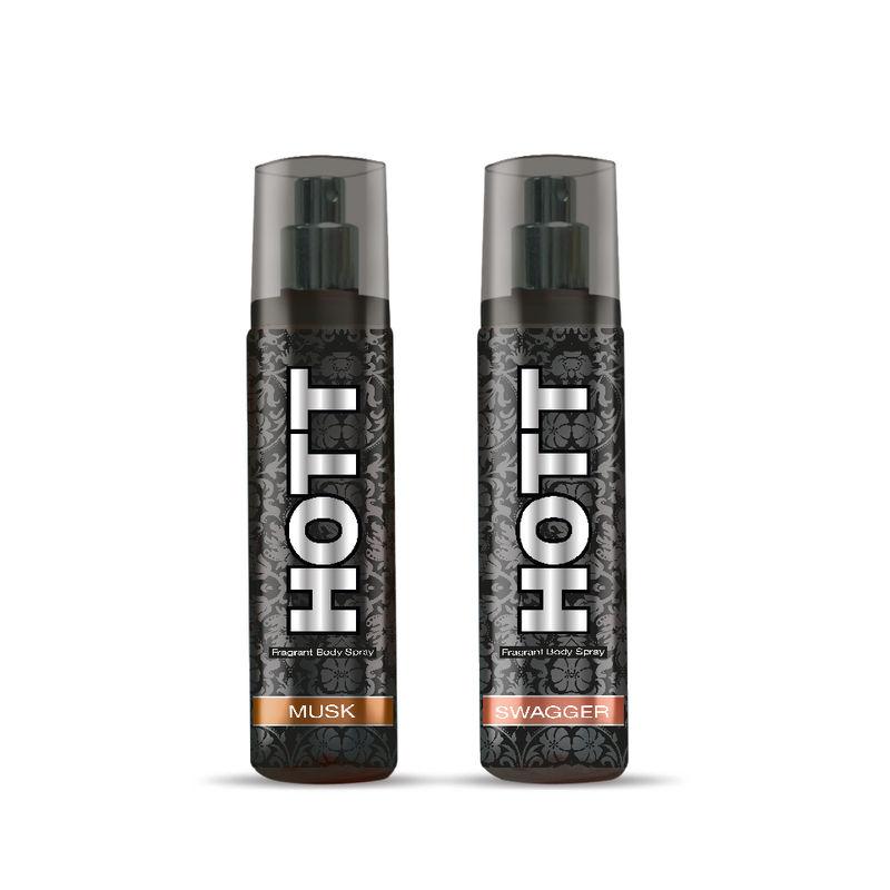 hott musk and swagger deodorant for men (pack of 2)