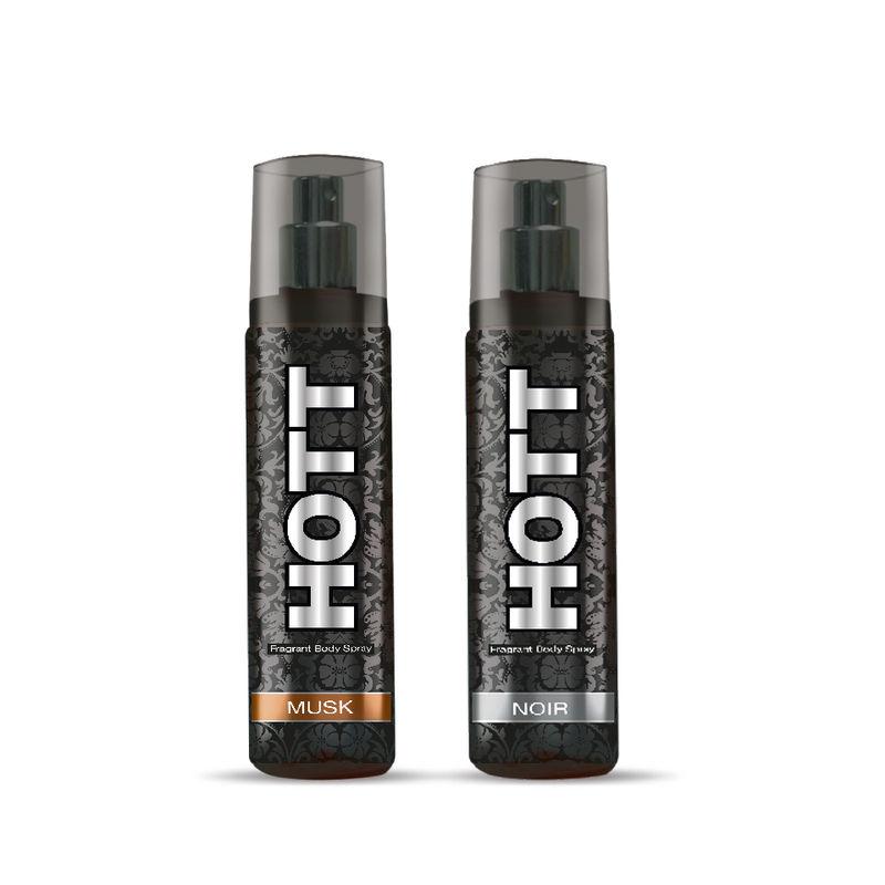hott noir and musk deodorant for men (pack of 2)