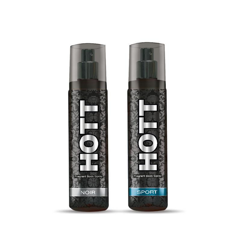 hott sport and noir deodorant for men (pack of 2)