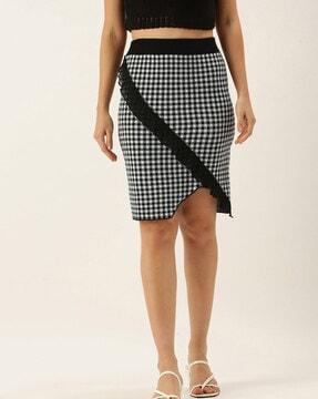 houndstooth pencil skirt