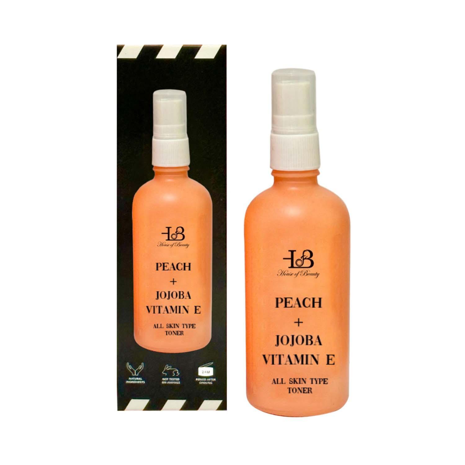 house of beauty peach peach jojoba vitamin e toner (100ml)