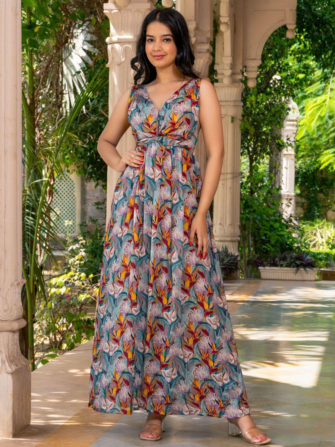 house-of-jamoti-floral-printed-v-neck-sleeveless-georgette-maxi-fit-&-flare-dress