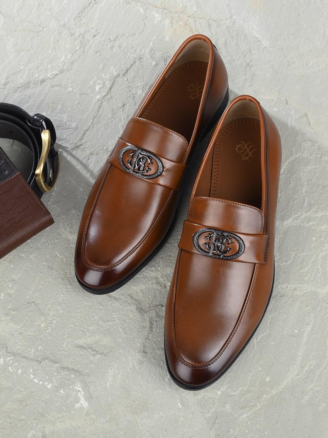house of pataudi men formal loafer shoes