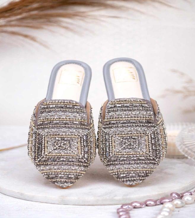 house of vian silver stella mules