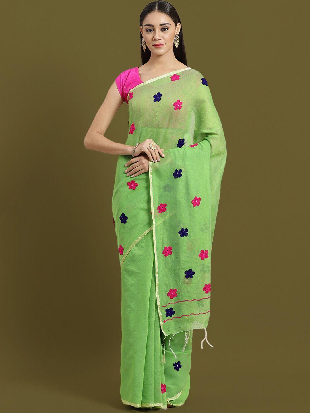 house of arli floral embroidered saree
